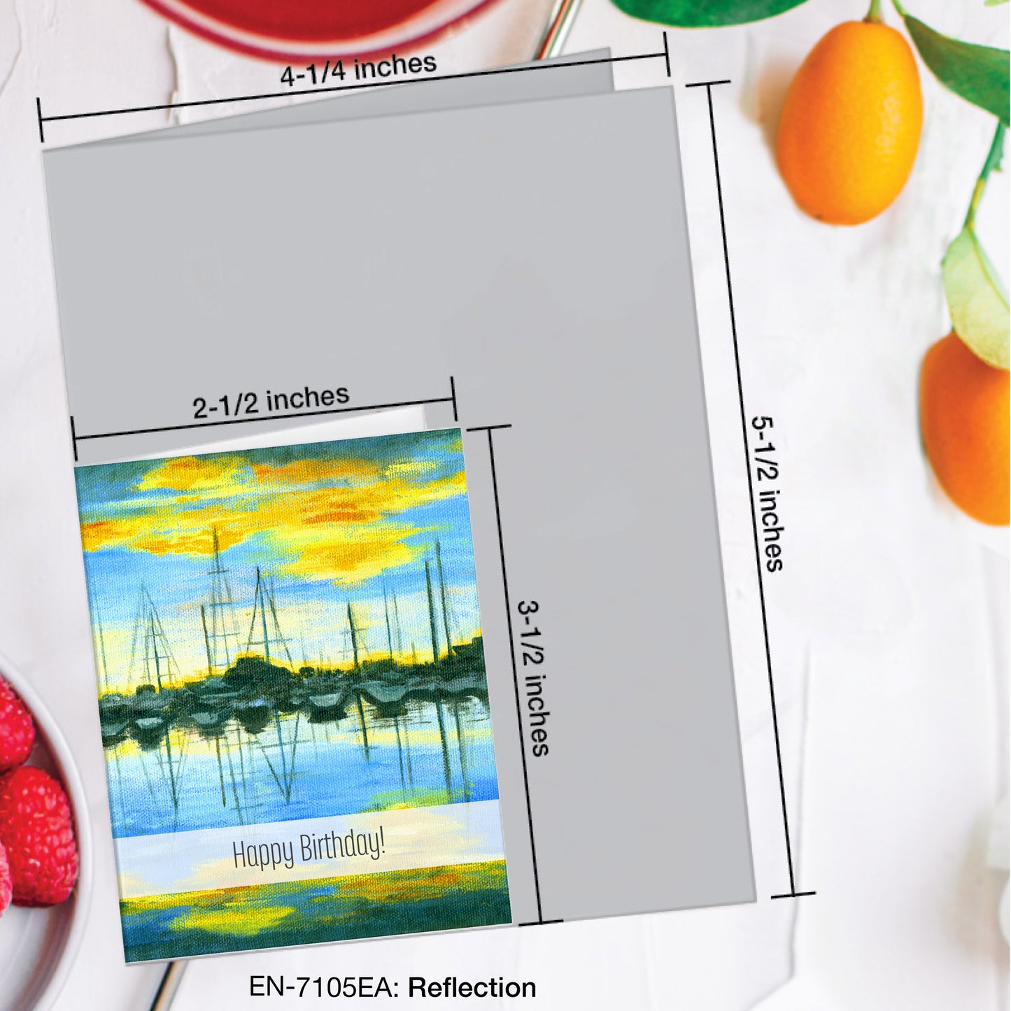 Reflection, Greeting Card (#7105EA)