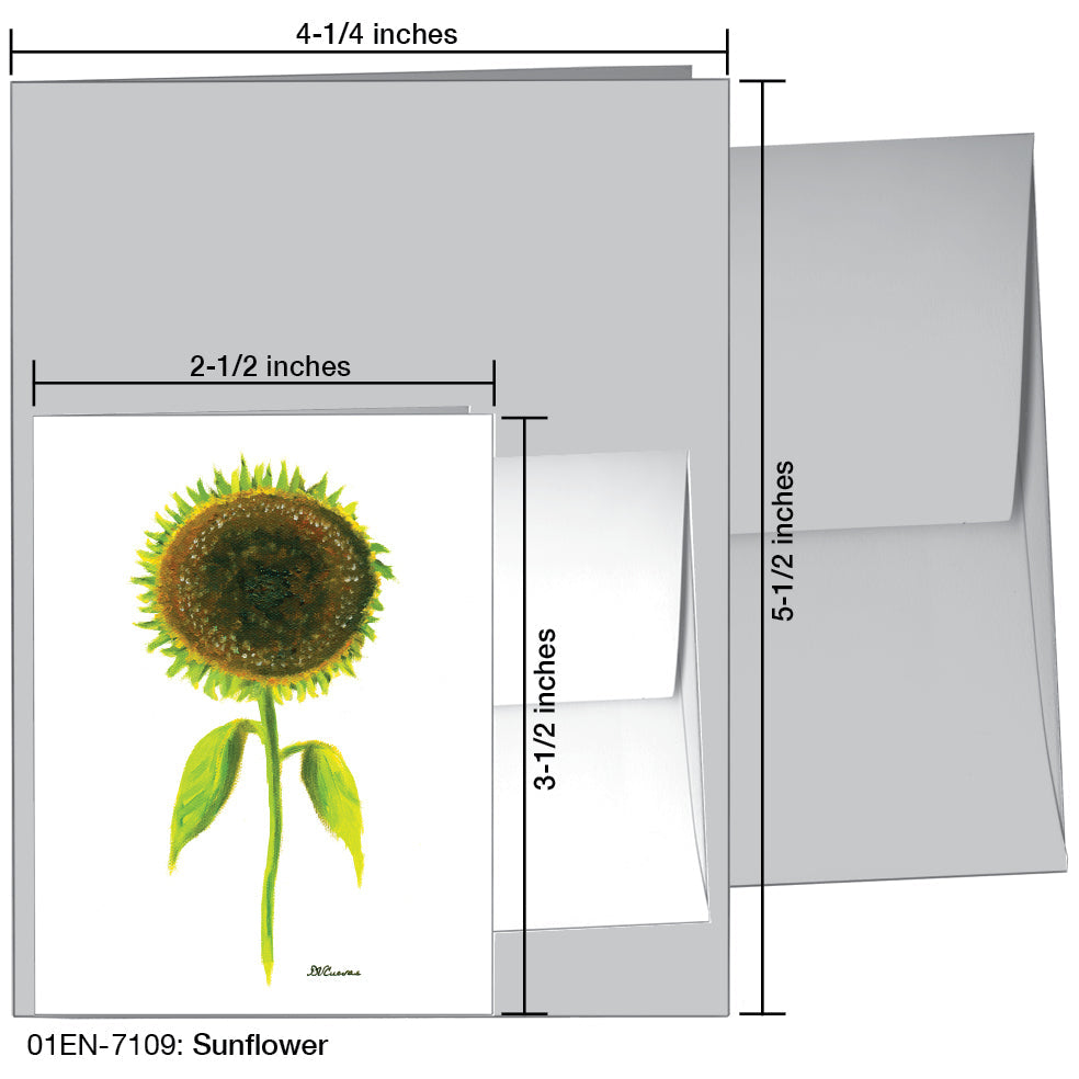 Sunflower, Greeting Card (7109), Enclosure, printedcanvas.com