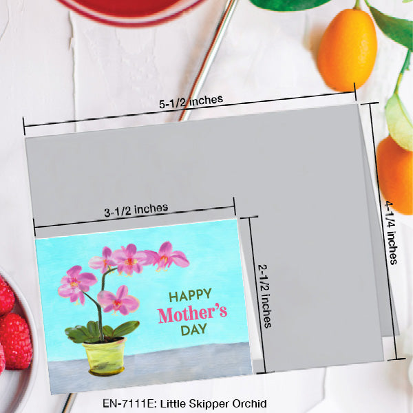 Little Skipper Orchid, Greeting Card (7111E), Enclosure, www.printedcanvas.com