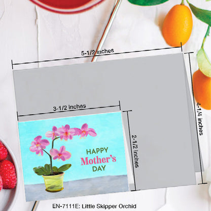 Little Skipper Orchid, Greeting Card (7111E), Enclosure, www.printedcanvas.com
