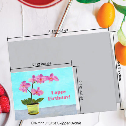 Little Skipper Orchid, Greeting Card (7111J), Enclosure, www.printedcanvas.com