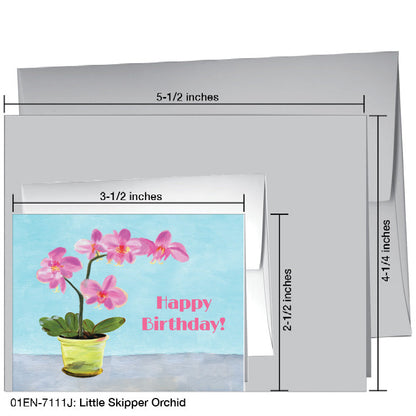Little Skipper Orchid, Greeting Card (7111J), Enclosure, www.printedcanvas.com