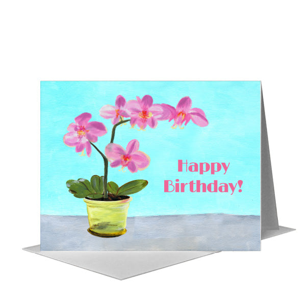 Little Skipper Orchid, Greeting Card (#7111J), A2 Card Front, www.printedcanvas.com