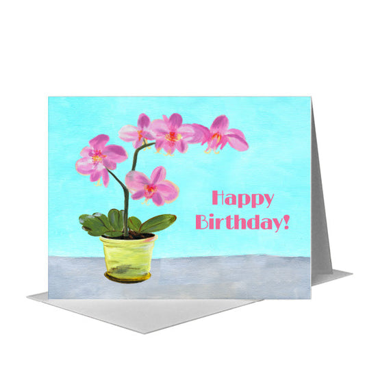 Little Skipper Orchid, Greeting Card (#7111J) A2 Card Front, www.printedcanvas.com