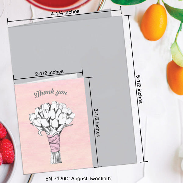 August Twentieth, Greeting Card (#7120D), Enclosure Card, www.printedcanvas.com