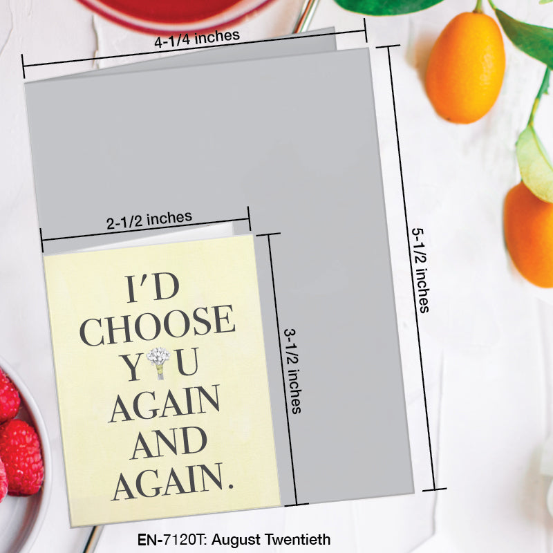 August Twentieth, Greeting Card (7120T), Enclosure, www.printedcanvas.com