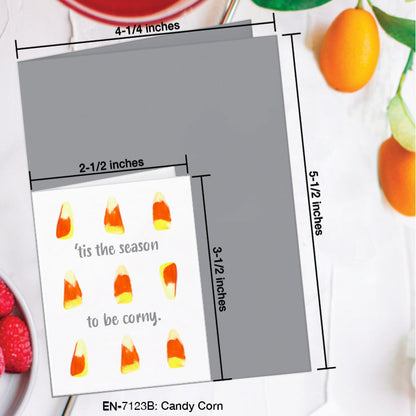 Candy Corn, Greeting Card (7123B), Enclosure, www.printedcanvas.com