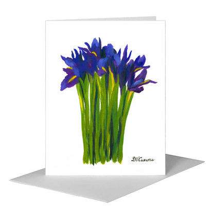 Bunch of Iris, Greeting Card (#7124A), A2 Card Front, www.printedcanvas.com