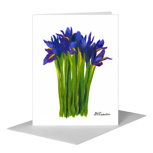 Bunch of Iris, Greeting Card (#7124A) A2 Card Front, www.printedcanvas.com