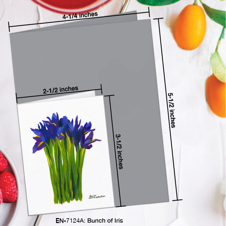 Bunch of Iris, Greeting Card (7124A), Enclosure Card, www.printedcanvas.com
