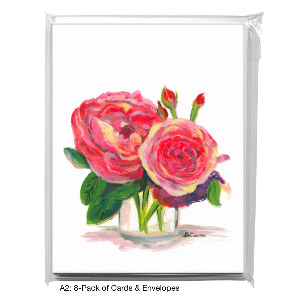 English Roses, Greeting Card (7127), A2 8-Pack, printedcanvas.com