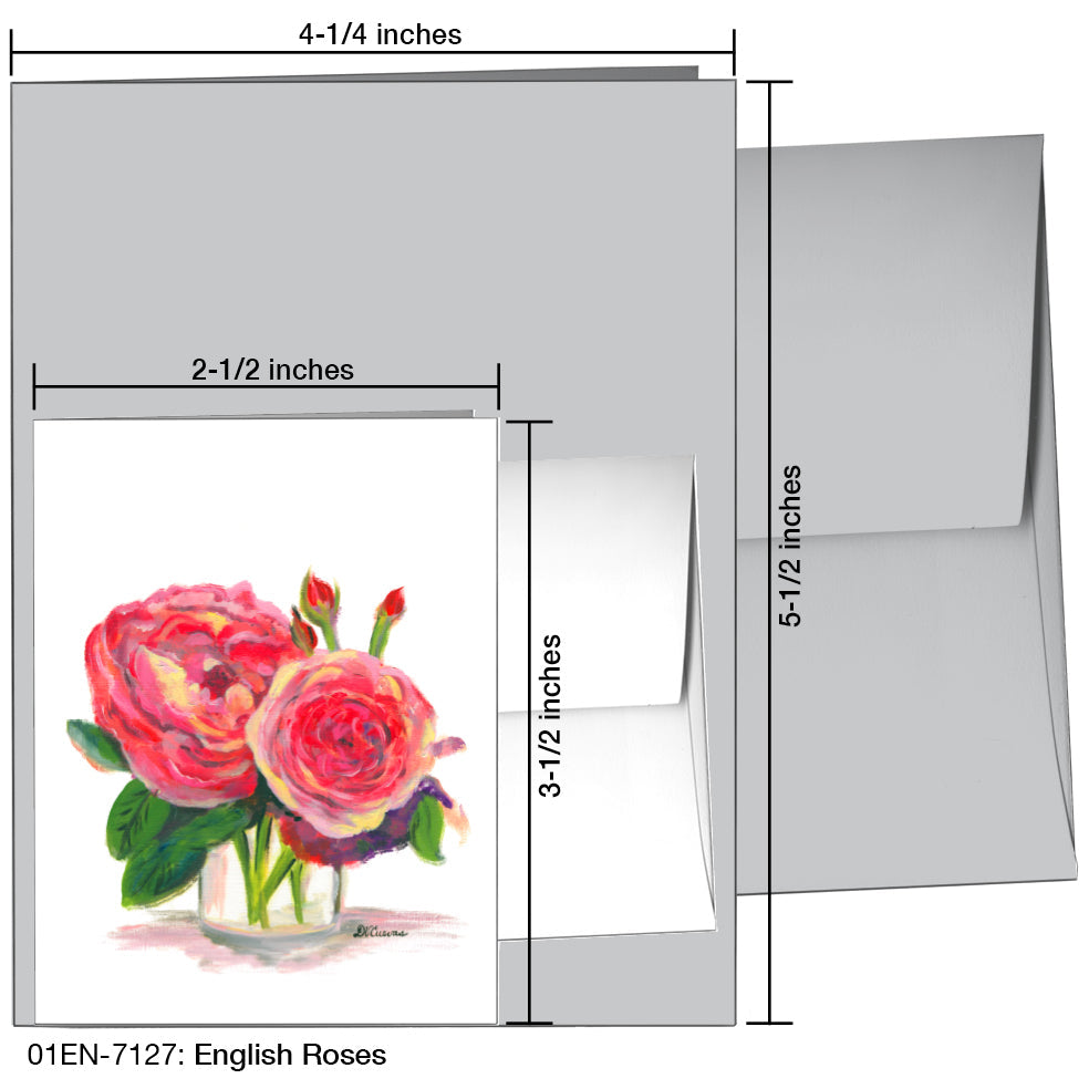 English Roses, Greeting Card (7127), Enclosure, printedcanvas.com