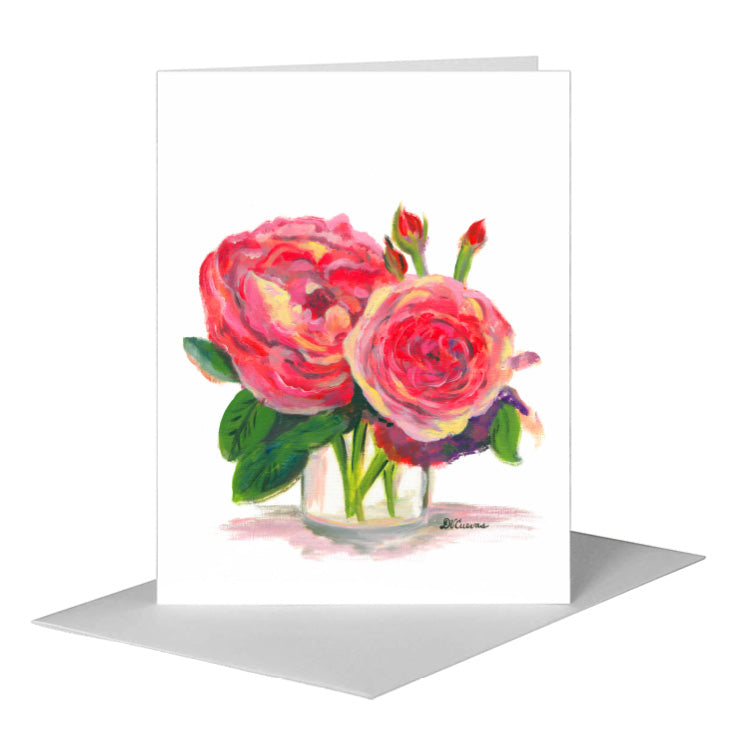 English Roses, Greeting Card (#7127A) A2 Card Front, www.printedcanvas.com