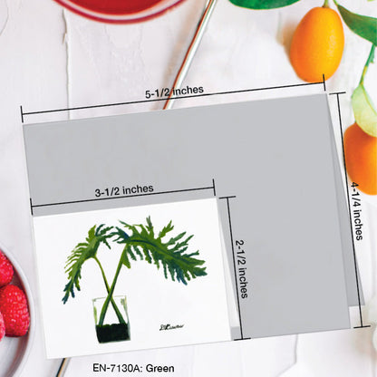 Green, Greeting Card (7130A), Enclosure Card, www.printedcanvas.com