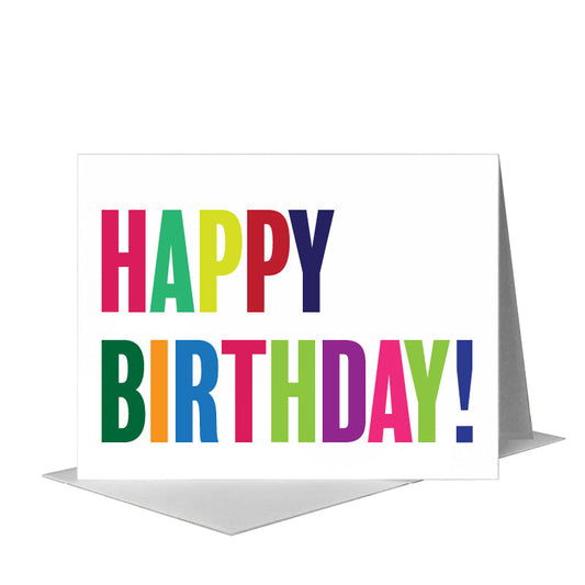Happy Birthday, Greeting Card (#7133B) A2 Card Front, www.printedcanvas.com