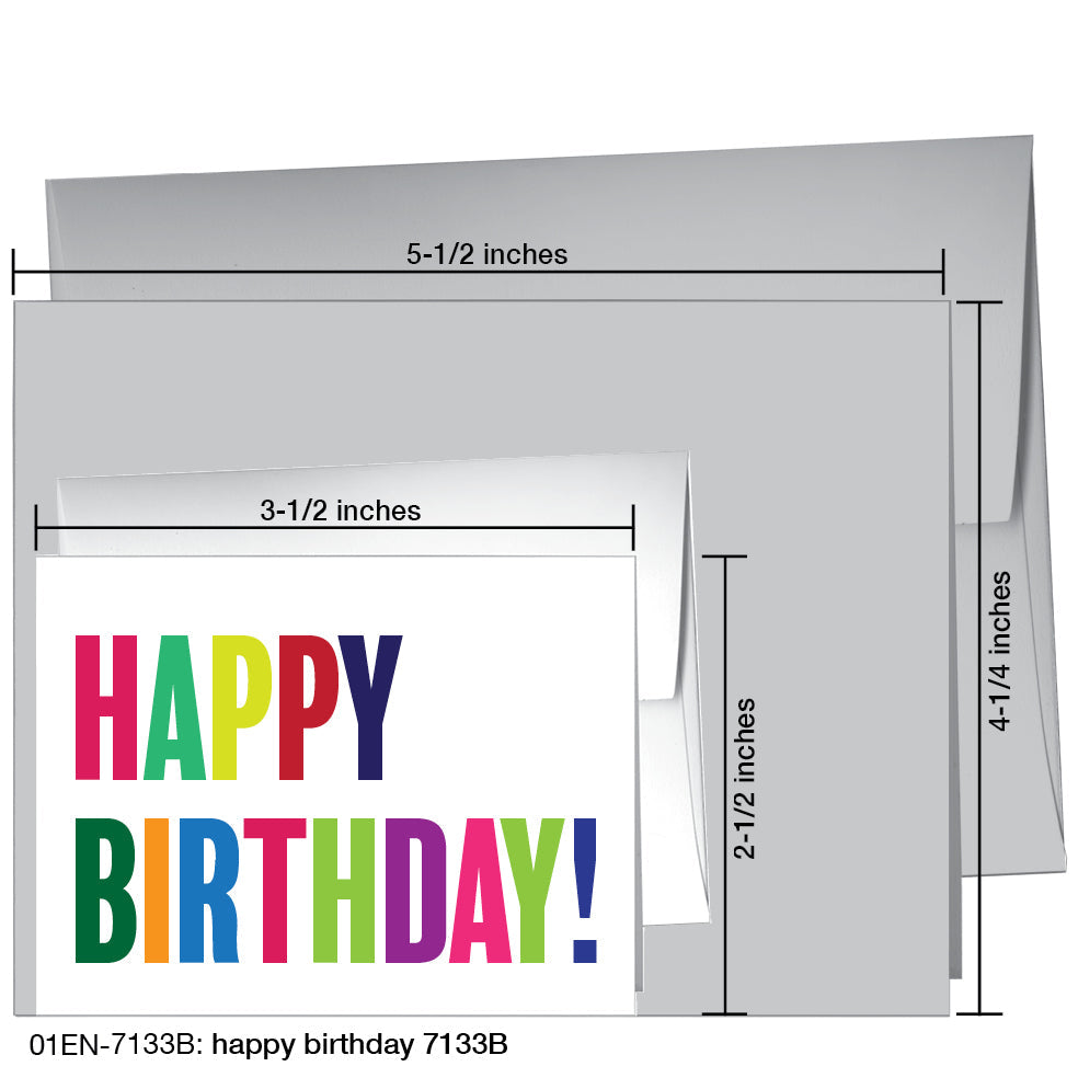Happy Birthday, Greeting Card (7133B), Enclosure, printedcanvas.com