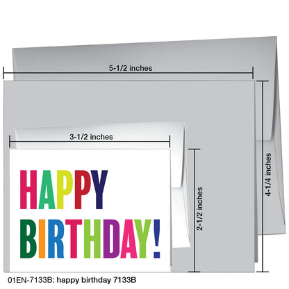 Happy Birthday, Greeting Card (7133B), Enclosure, printedcanvas.com