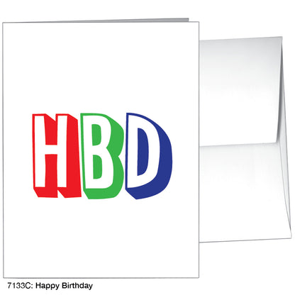 Happy Birthday, Greeting Card (#7133C)