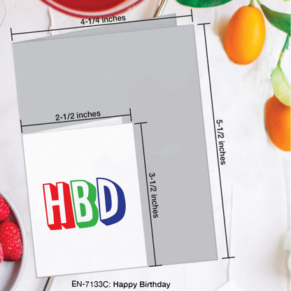Happy Birthday, Greeting Card (#7133C)
