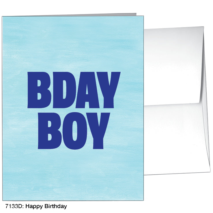 Happy Birthday, Greeting Card (#7133D)