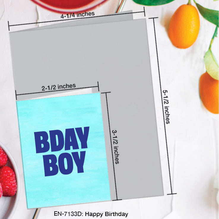 Happy Birthday, Greeting Card (#7133D)