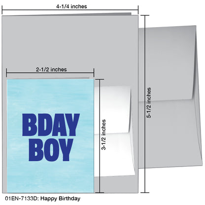 Happy Birthday, Greeting Card (#7133D)