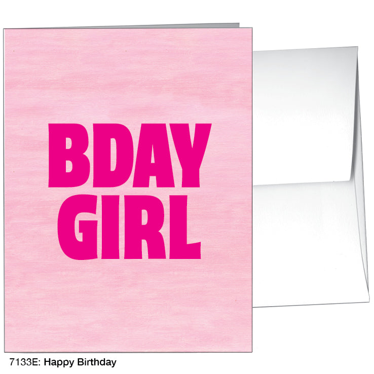 Happy Birthday, Greeting Card (#7133E)