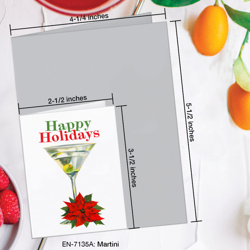Martini, Greeting Card (7135A), Enclosure Card, www.printedcanvas.com