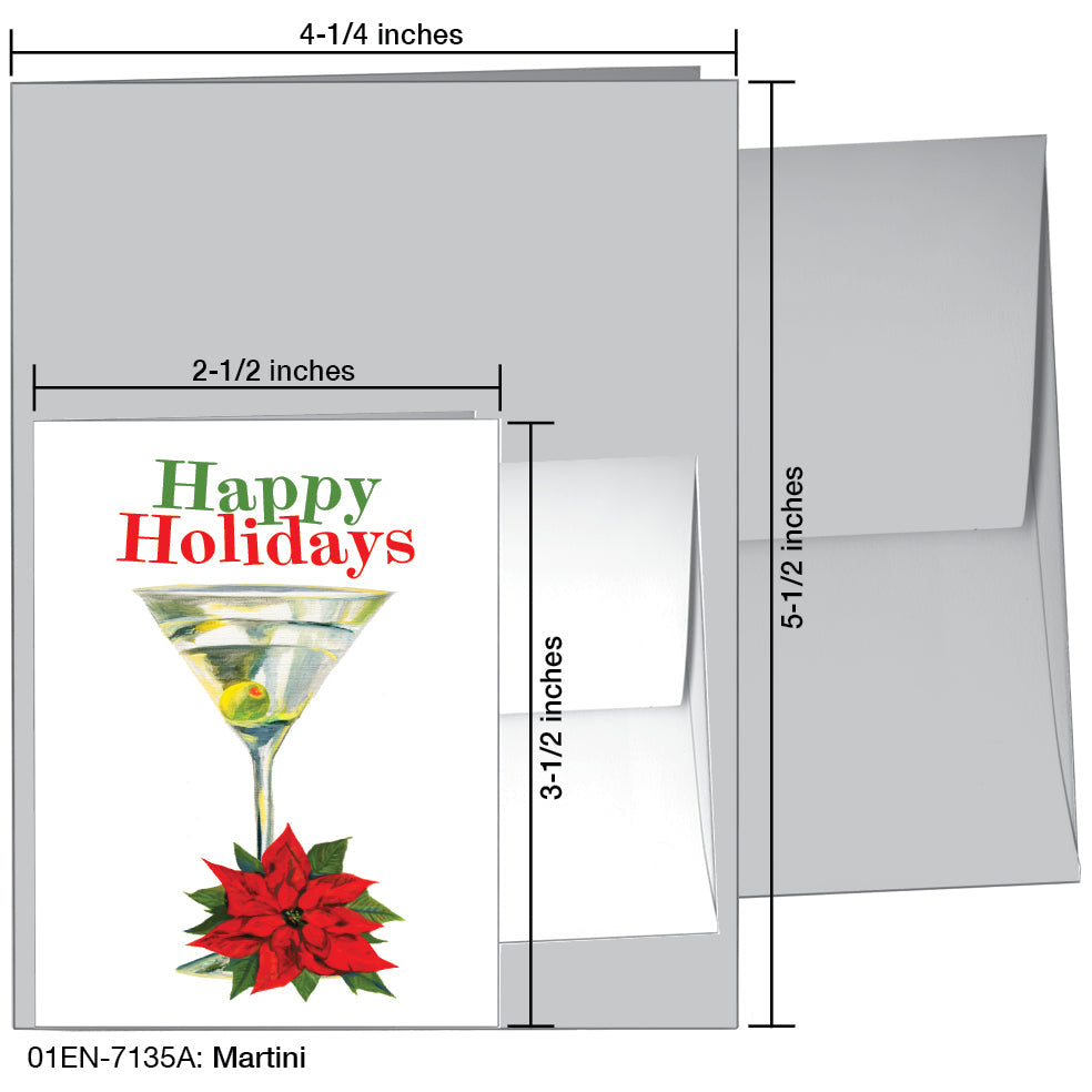 Martini, Greeting Card (7135A), Enclosure Card, www.printedcanvas.com