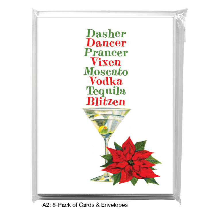 Martini, Greeting Card (#7135C), 8-Pack, www.printedcanvas.com