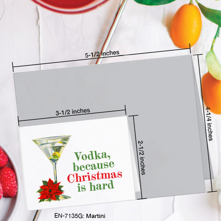 Martini, Greeting Card (7135G), Enclosure Card, www.printedcanvas.com