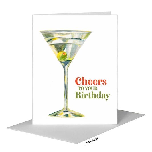 Martini, Greeting Card (#7135H), A2 Card Front, www.printedcanvas.com