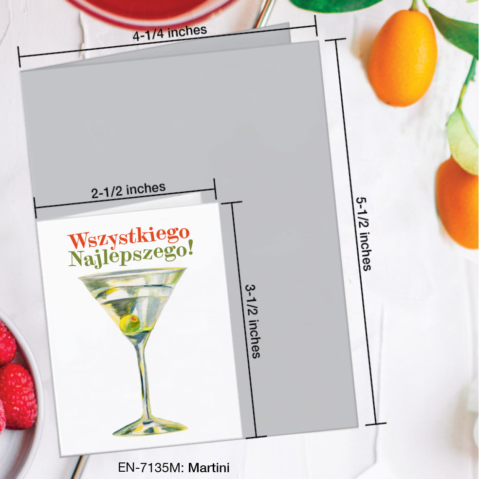 Martini, Greeting Card (#7135M)