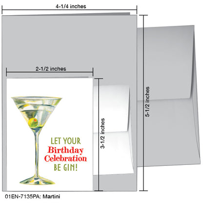 Martini, Greeting Card (7135PA), Enclosure Card, www.printedcanvas.com