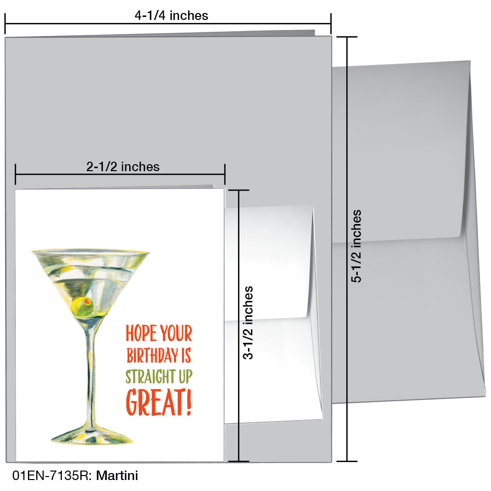 Martini, Greeting Card (7135R), Enclosure, printedcanvas.com