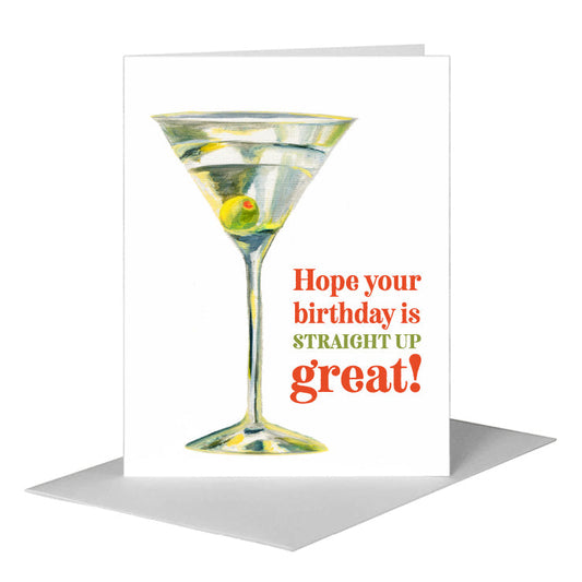 Martini, Greeting Card (#7135R) A2 Card Front, www.printedcanvas.com