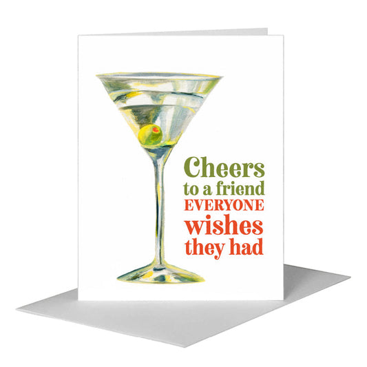 Martini, Greeting Card (#7135S) A2 Card Front, www.printedcanvas.com