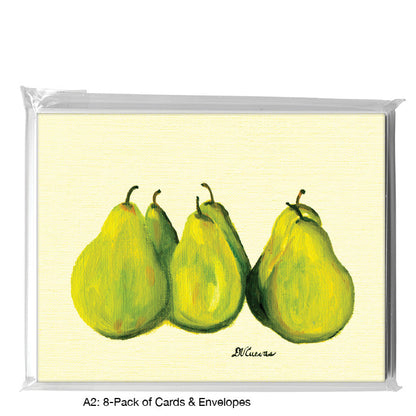 Pears, Greeting Card (7137A), 8-Pack, www.printedcanvas.com
