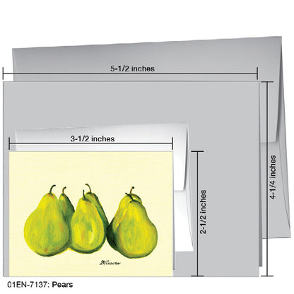 Pears, Greeting Card (7137A), Enclosure, www.printedcanvas.com
