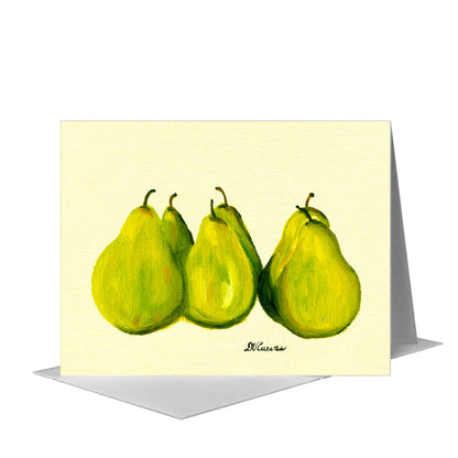 Pears, Greeting Card (#7137A), A2 Card Front, www.printedcanvas.com