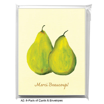 Pears, Greeting Card (7137F), A2 Card 8-Pack, www.printedcanvas.com