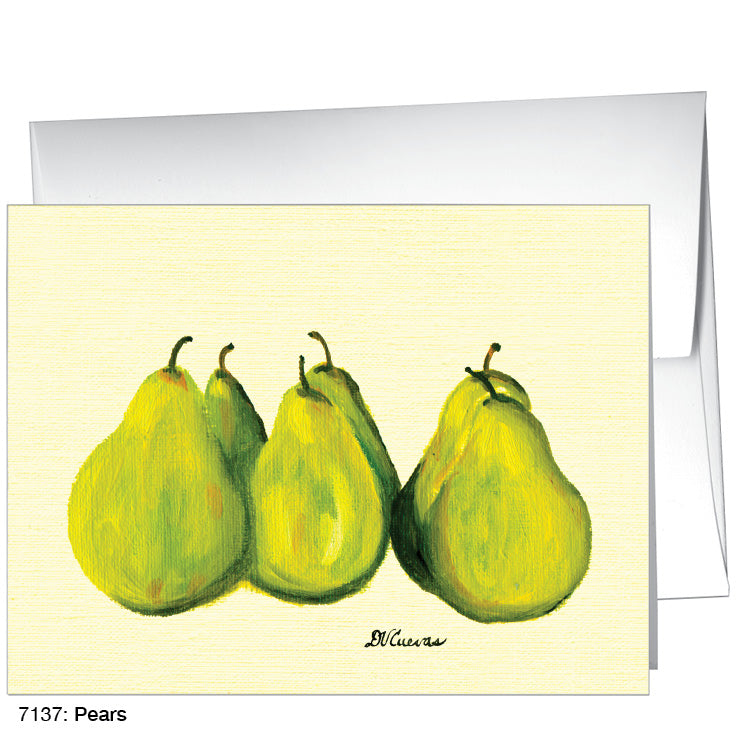 Pears, Greeting Card (7137A), A2 Card, www.printedcanvas.com