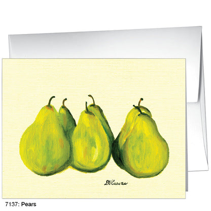 Pears, Greeting Card (7137A), A2 Card, www.printedcanvas.com