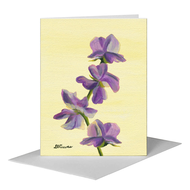 Sweet Pea, Greeting Card (#7147A) A2 Card Front, www.printedcanvas.com