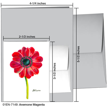 Anemone Magenta, Greeting Card (7149), Enclosure, printedcanvas.com