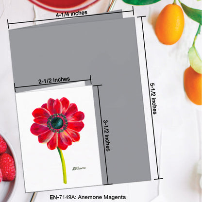 Anemone Magenta, Greeting Card (7149A), Enclosure Card, www.printedcanvas.com
