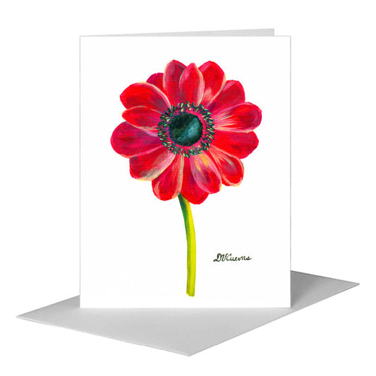 Anemone Magenta, Greeting Card (#7149A) A2 Card Front, www.printedcanvas.com