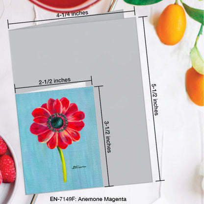 Anemone Magenta, Greeting Card (7149F), Enclosure Card, www.printedcanvas.com