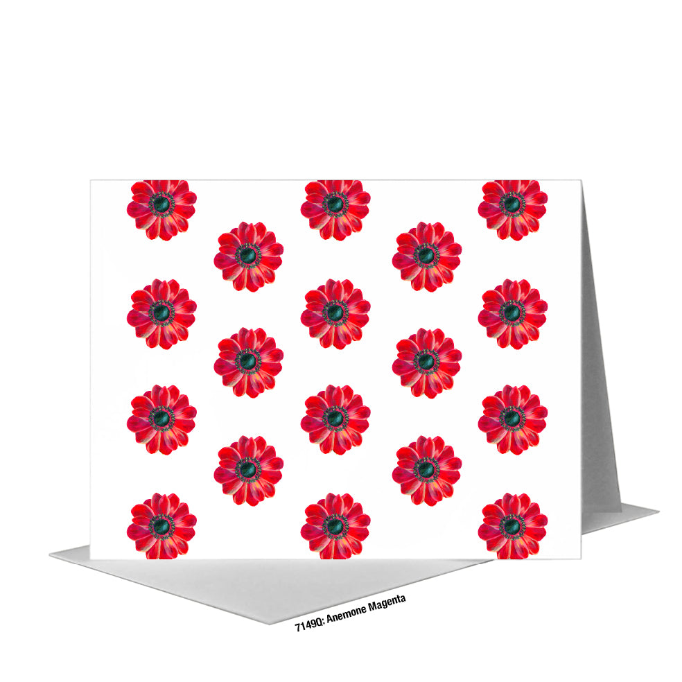 Anemone Magenta, Greeting Card (#7149Q), A2 Card Front, www.printedcanvas.com