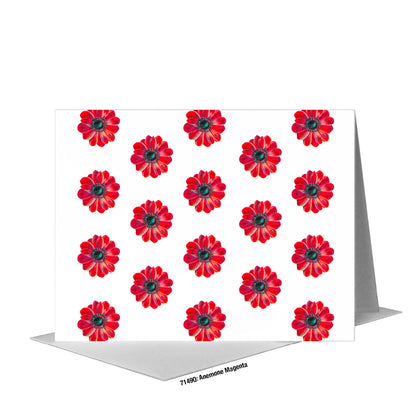 Anemone Magenta, Greeting Card (#7149Q), A2 Card Front, www.printedcanvas.com